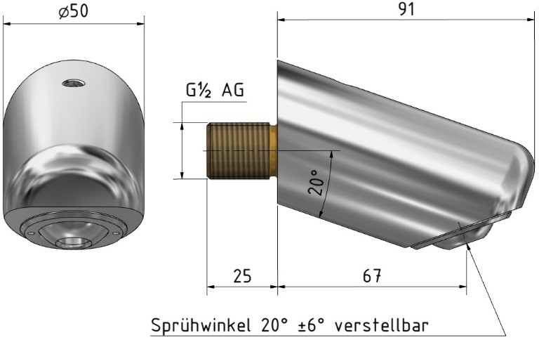 Düsenbrausekopf 8-10 SPLASH - silikonfrei